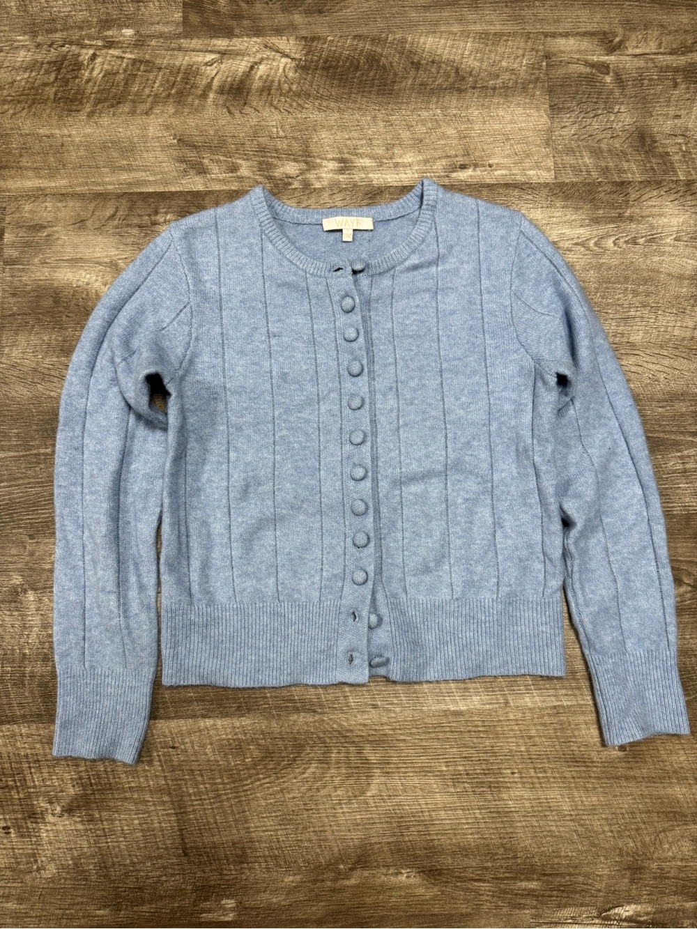 WAYF Light Blue Button Front Cardigan Size Small